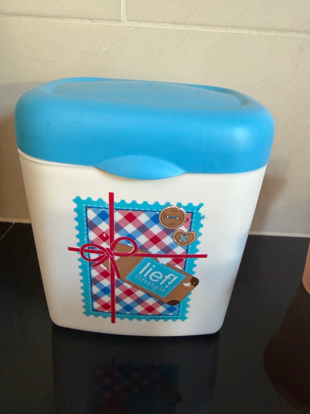 Lief! Lifestyle opbergbox met blauw deksel, Ophalen, Gebruikt