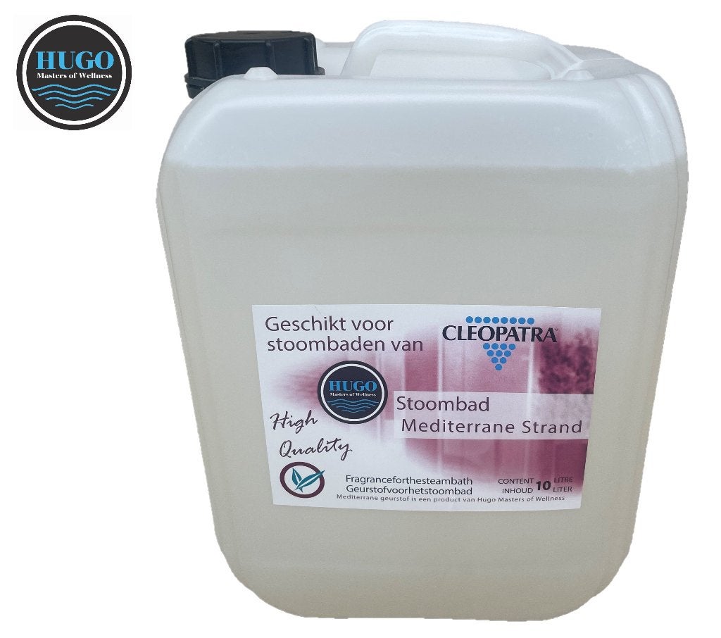 Stoombad geurstof Mediterrane Strand (Hugo) 10 liter, Nieuw, Sauna Service, Ophalen of Verzenden, Info@saunaservice.nl