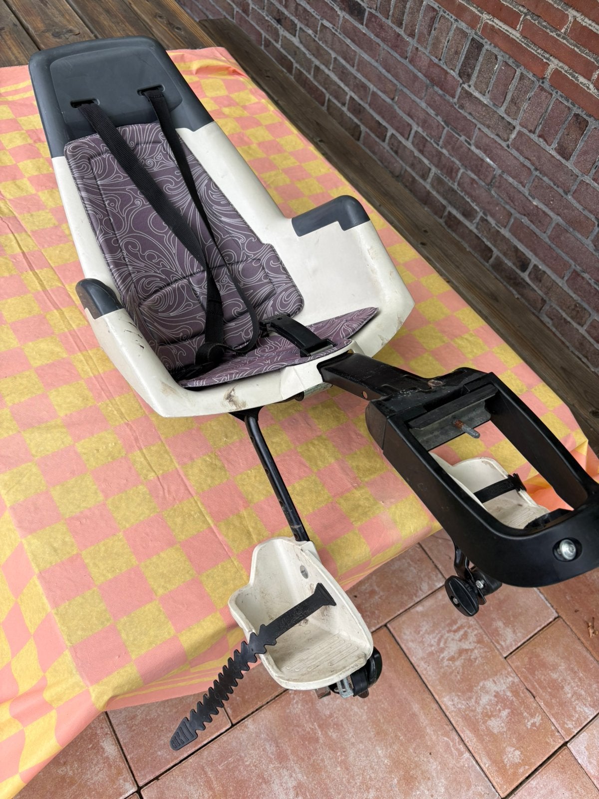 Bo Bike maxi+ kinderzitje voor fiets 9-22kg, Ophalen, Achterzitje, Voetsteuntjes, 9 t/m 18 kg