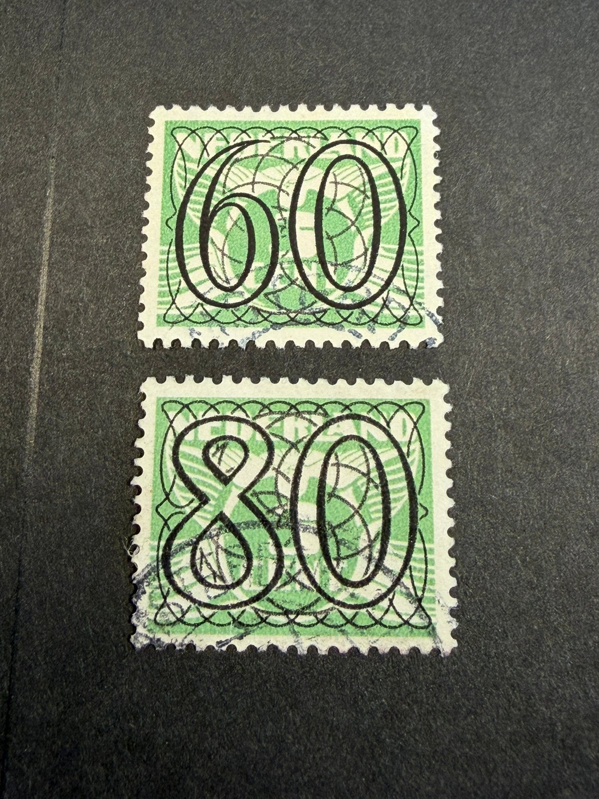 Guilloche Nvph nrs 468 en 470, gebruikt, Postzegels en Munten, Postzegels | Nederland, Ophalen of Verzenden, T/m 1940, Gestempeld