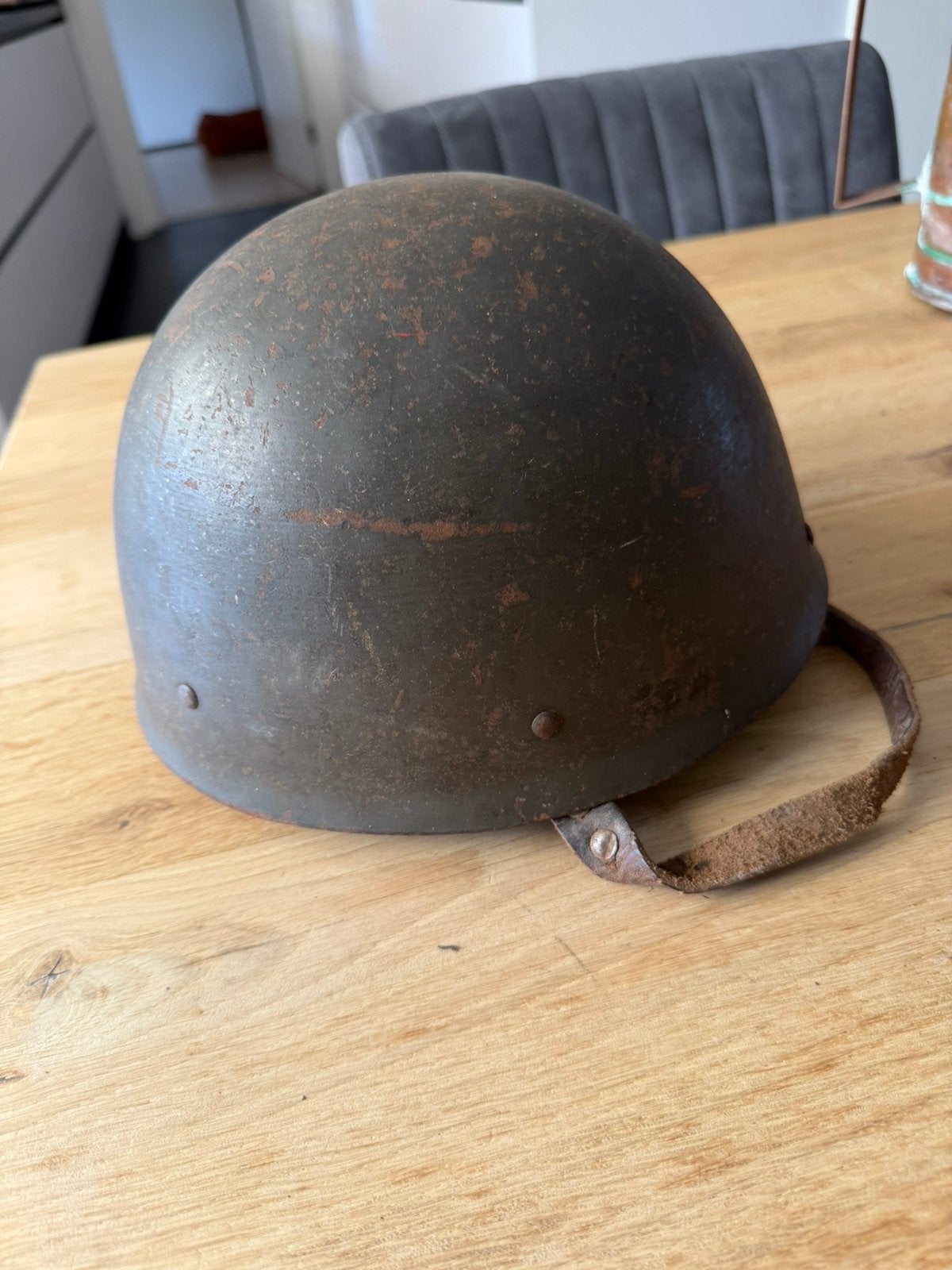 Stalen Legerhelm WO2 Zweden, Ophalen of Verzenden, Nederland, Helm of Baret
