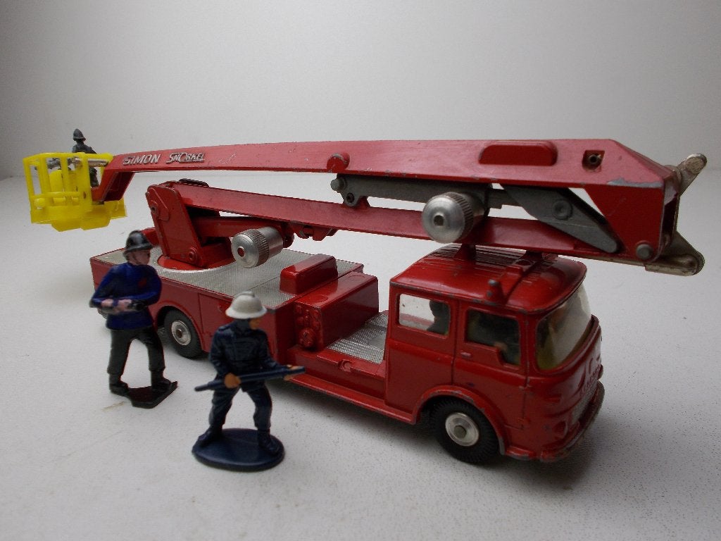 1964 Corgi MajorToys 1127 SIMON SNORKEL FIRE ENGINE Izgst (F, Ophalen of Verzenden, Zo goed als nieuw, Bus of Vrachtwagen, Corgi