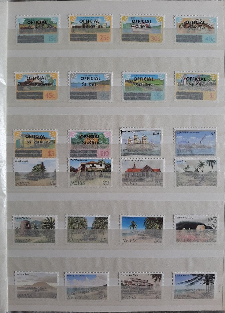Nevis St. Kitts Nr. 11 Postzegels met Landschappen Gebouwen, Ophalen, Postfris, Zuid-Amerika