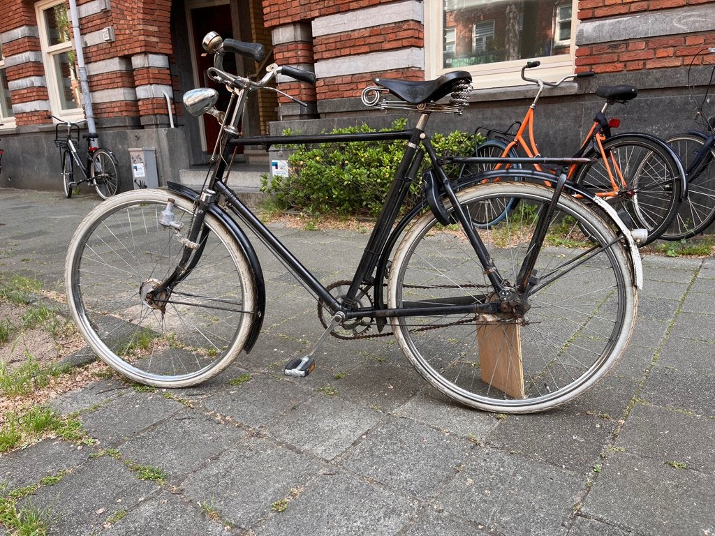 herenfiets Fongers 50ger jaren/brookszadel, Gebruikt, Versnellingen, 57 tot 61 cm, Trommelrem