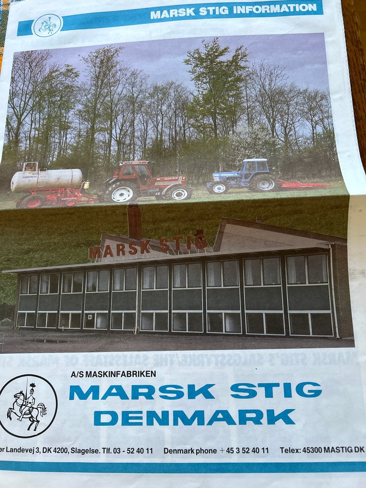 Brochure A/S Marsk Stig Denmark, Ophalen of Verzenden, Zo goed als nieuw
