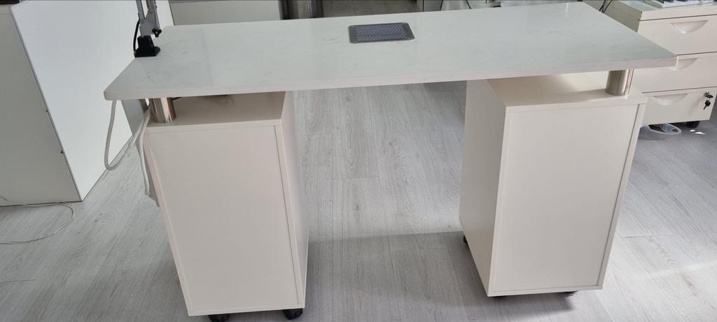 Nagelsalon Tafel met Afzuigkap - Stenen Blad, Ophalen of Verzenden, Zo goed als nieuw