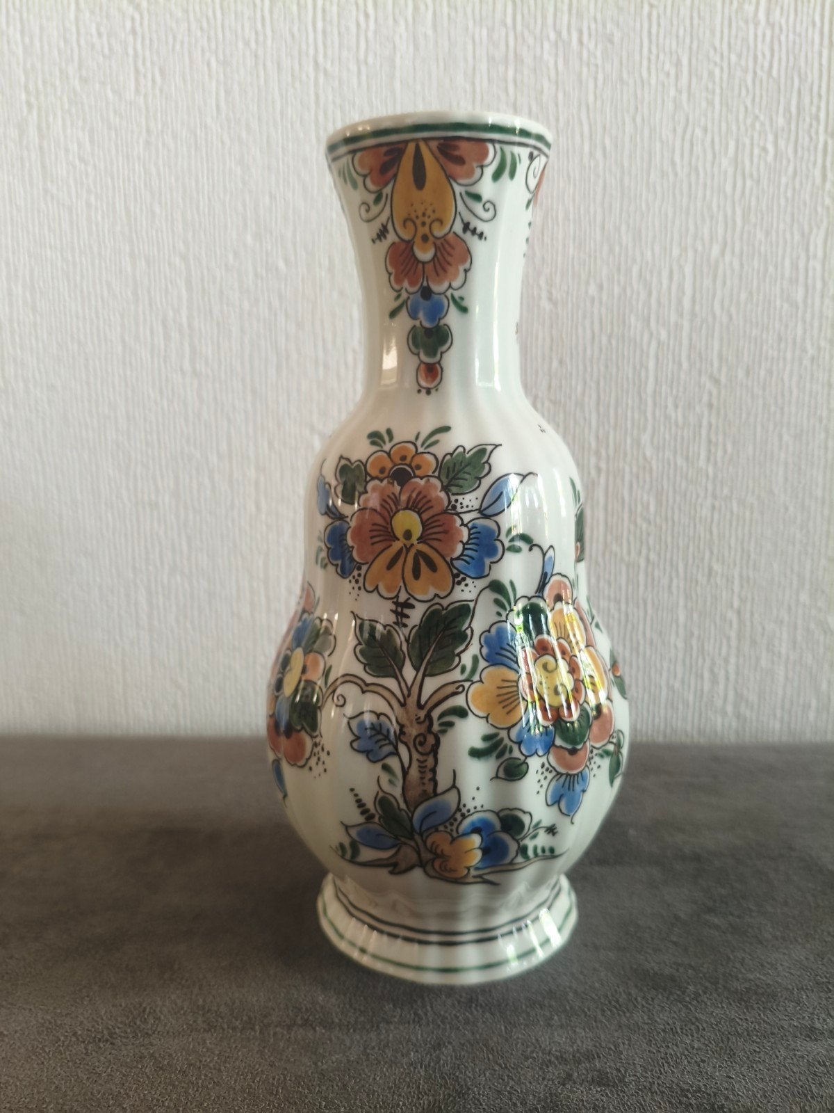 Vintage Delfts Polychroom vaas Royal Goedewaagen, Antiek en Kunst, Antiek | Vazen, Ophalen of Verzenden