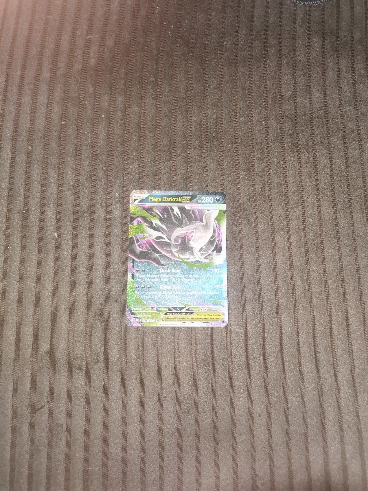 Mega Darkrai EX 280 HP Pokémon kaart, Hobby en Vrije tijd, Ophalen, Zo goed als nieuw, Losse kaart