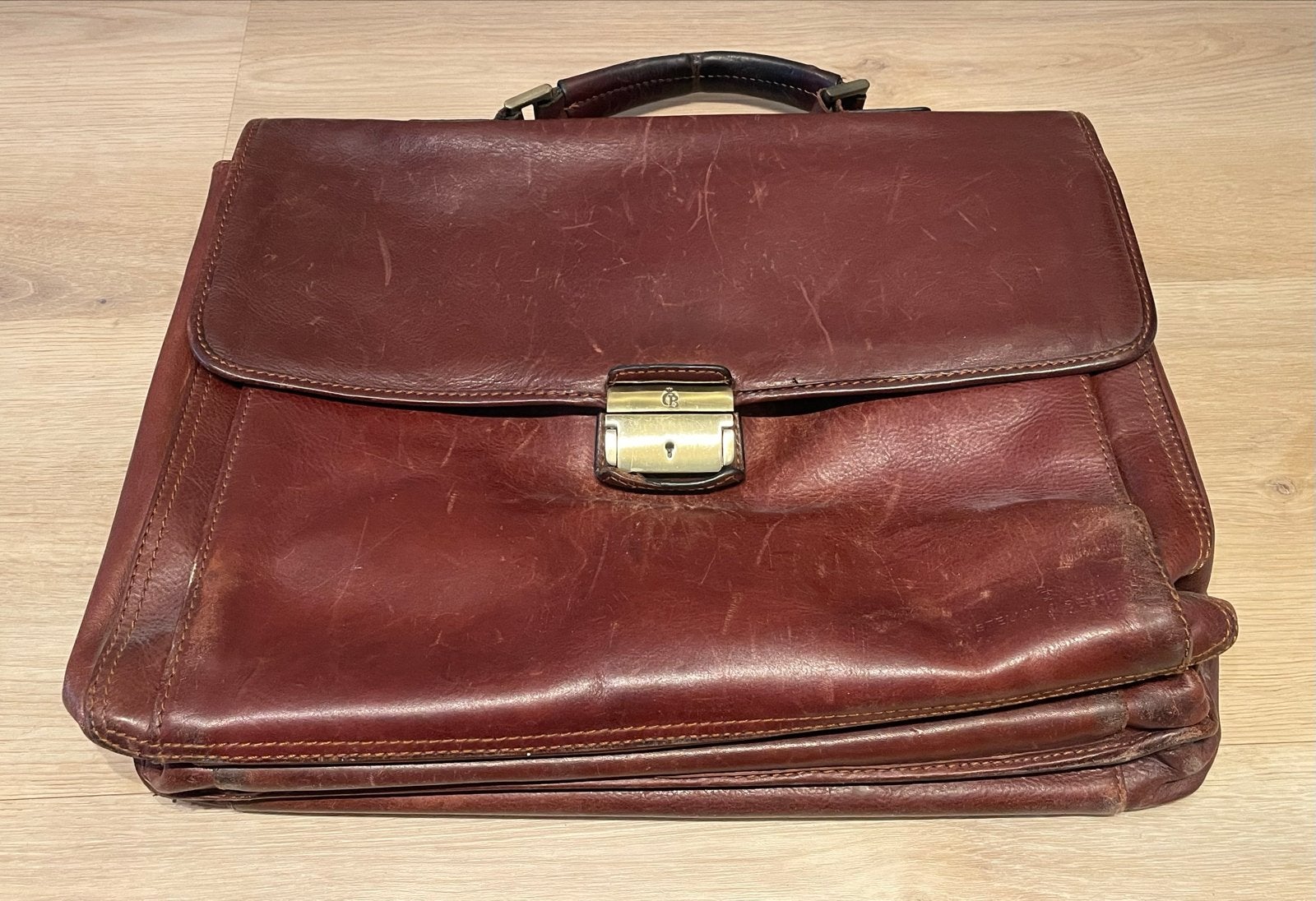 Castelijn & Beerens leren aktetas/laptoptas - Bruin, Ophalen of Verzenden, Gebruikt, Bruin, Overige typen
