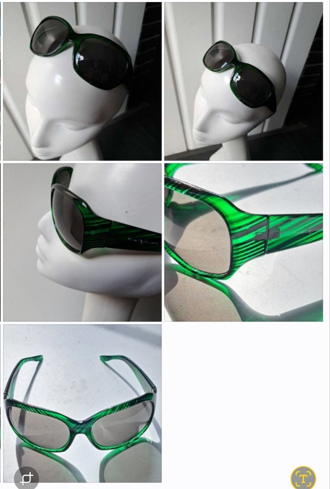 Knobbout Design Pro-Vision A1-1015 CE zonnebril smaragdgroen, Gebruikt, Zonnebril, Groen, Ophalen
