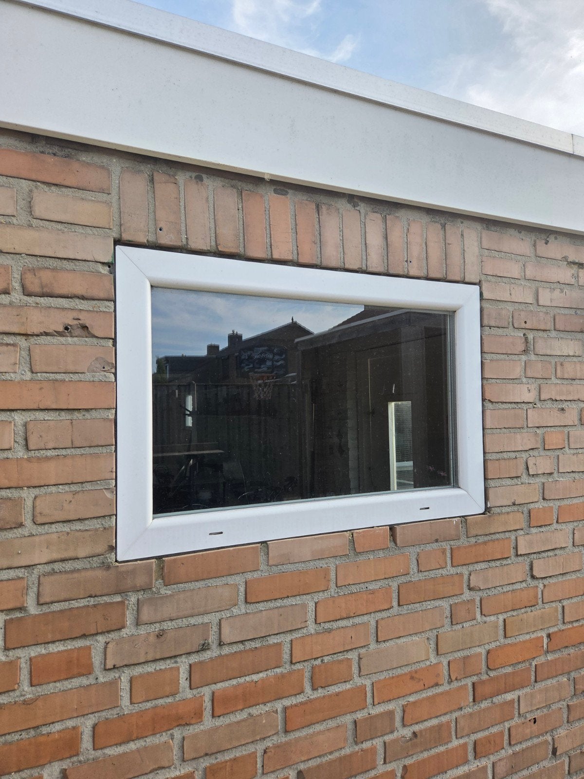 Wit kunststof kozijn met HR++ glas (91x59cm), Ophalen, Gevelraam of Ruit, Gebruikt, Minder dan 80 cm