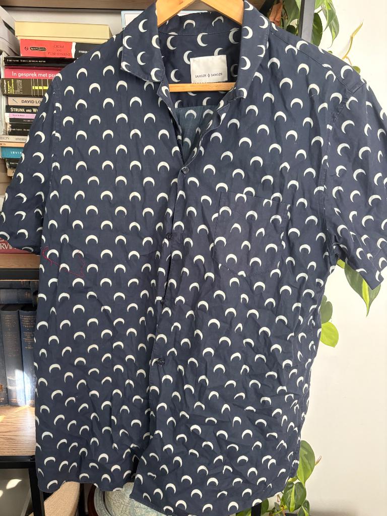 Zomer overhemd samsoe samsoe, Blauw, Samsoe Samsoe, Ophalen of Verzenden, Zo goed als nieuw
