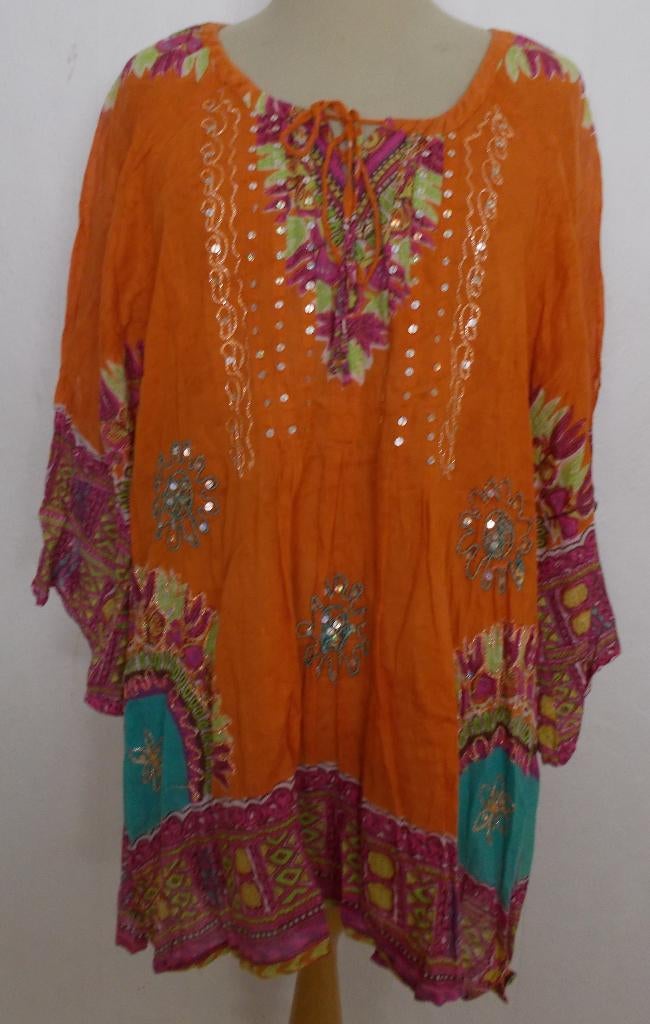 Ibiza/bohemien borduursels bewerkte tuniek van La Redoute! M, Verzenden, Zo goed als nieuw, Maat 38/40 (M), Overige kleuren