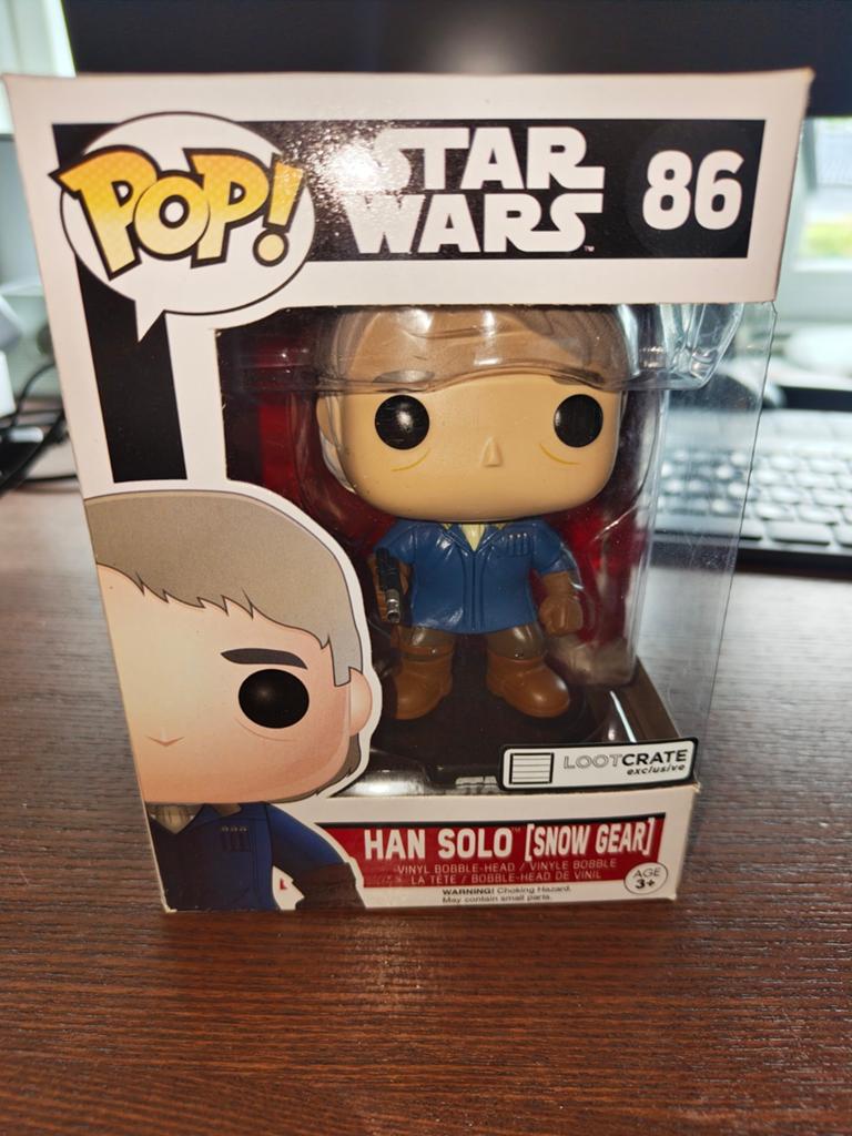 Funko Pop 86 Han Solo Snowgear Lootcrate Exclusive, Ophalen of Verzenden, Nieuw, Film, Actiefiguur of Pop