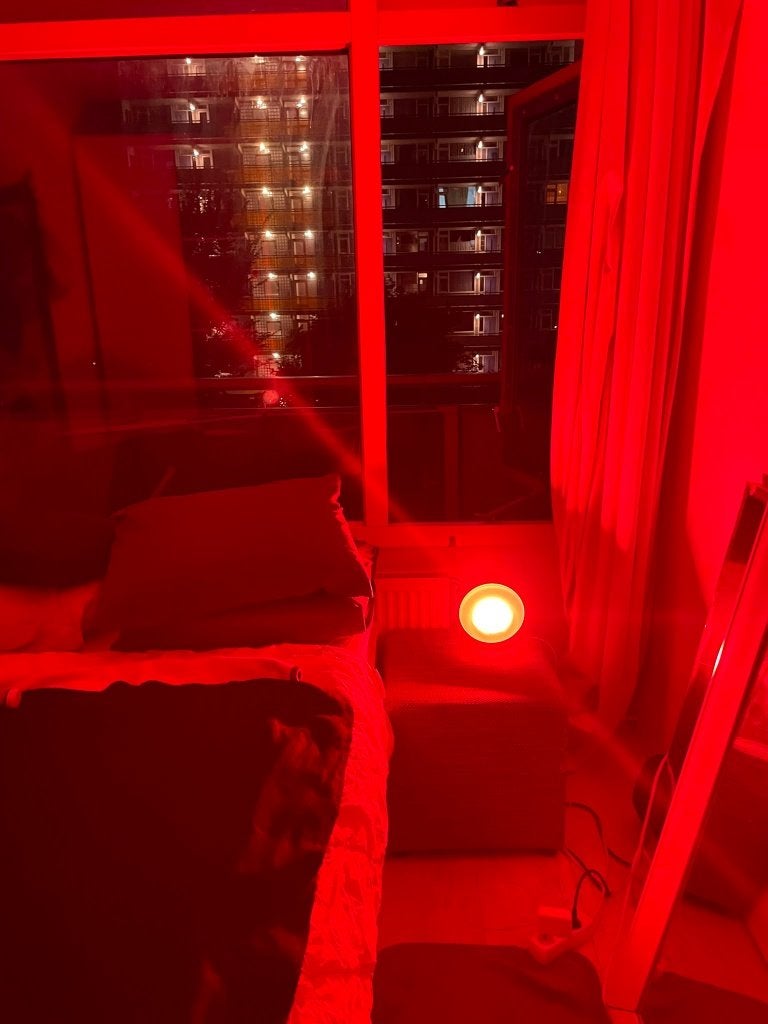 Red LED lamp, Ophalen, Zo goed als nieuw, Minder dan 100 cm