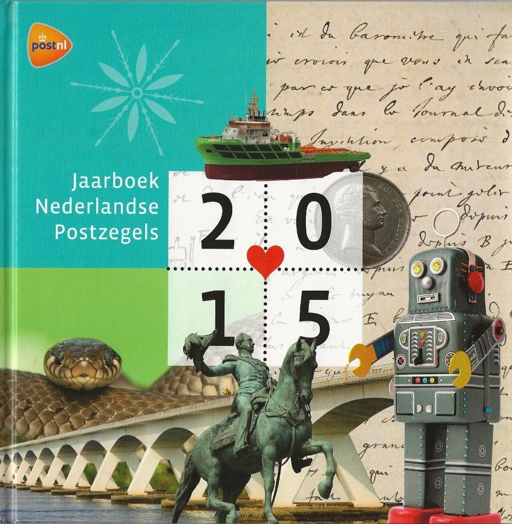 Compleet jaarboek ned postzegels 2015, postfris, Ophalen of Verzenden, Postfris