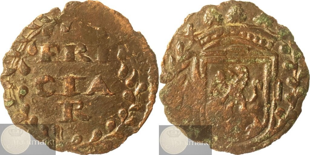 Reckheim - Duit z.j. (ca. 1640), Postzegels en Munten, Munten | Nederland, Ophalen of Verzenden, Vóór koninkrijk, Overige waardes