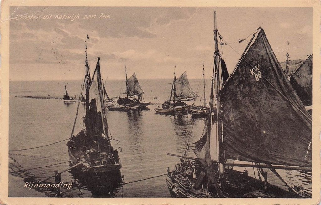 703-475-025 Rijnmonding Groeten uit Katwijk aan Zee, Ophalen of Verzenden, Voor 1920, Zuid-Holland