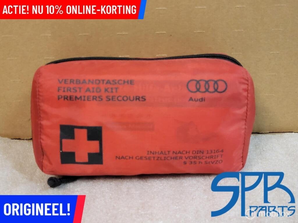 ORIGINELE AUDI EERSTE HULP KIT VERBANDDOOS NIEUW VERBANDTAS, Gebruikt, AUDI, Audi, Ophalen of Verzenden