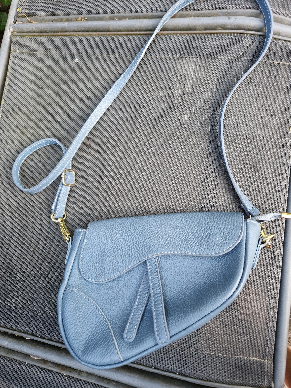Echt leer blauw zadeltas saddlebag gaucho tasje, Overige merken, Blauw, Ophalen of Verzenden, Zo goed als nieuw