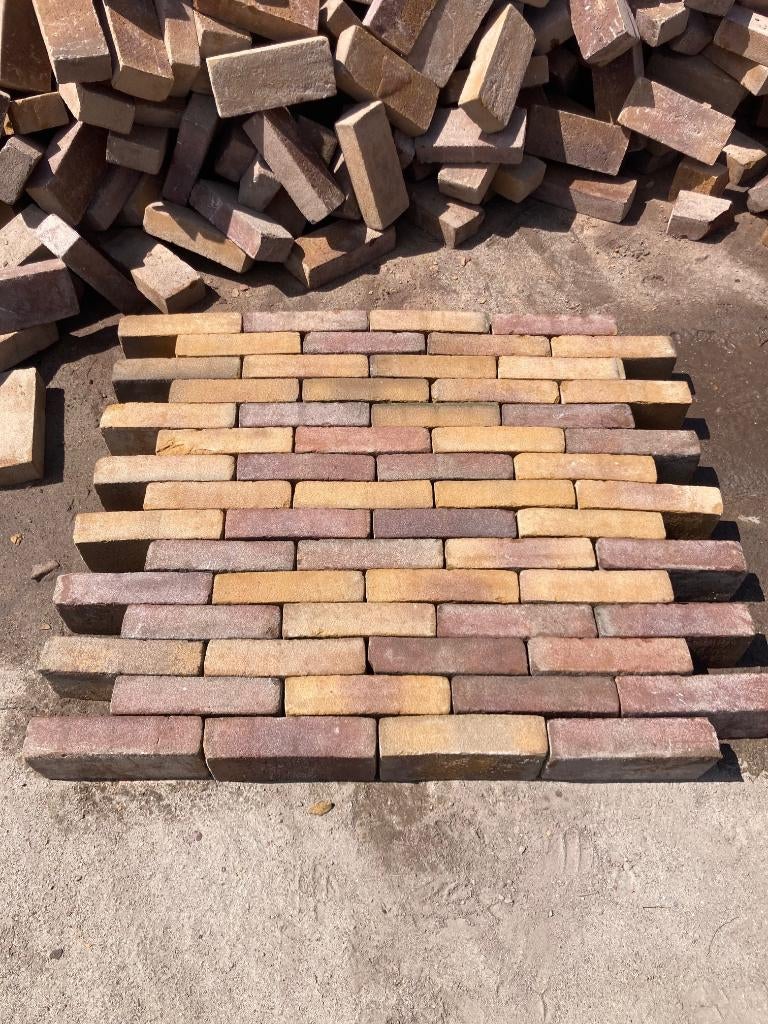 200m2 NIEUW GEBAKKEN WAALTJES BONTE MIX AANBIEDING, Keramiek, Klinkers, Nieuw, DeStenenMan