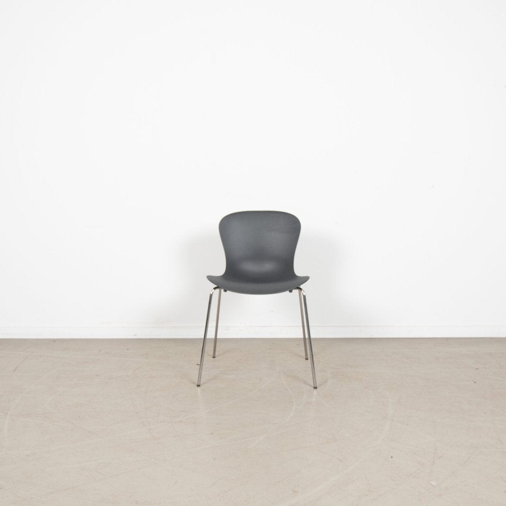 14x Fritz Hansen NAP KS50 Stoel Donkergrijs Kunststof - Chro, Niet ingevuld, Zo goed als nieuw, Niet ingevuld, Niet ingevuld