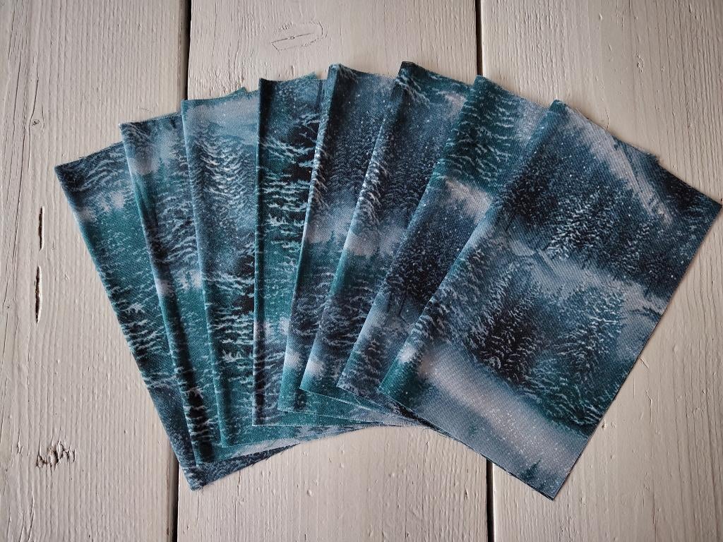 Prachtige quiltstof - winterlandschap/bergen, Overige kleuren, Nieuw, Ophalen of Verzenden, 30 tot 120 cm