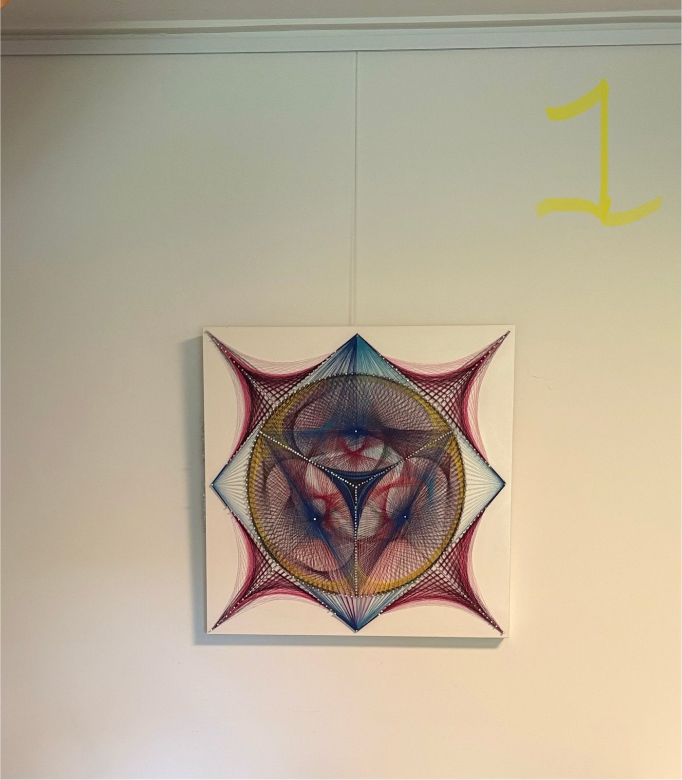 Unieke handgemaakte String Art / draadkunst – 55  55 cm, Ophalen