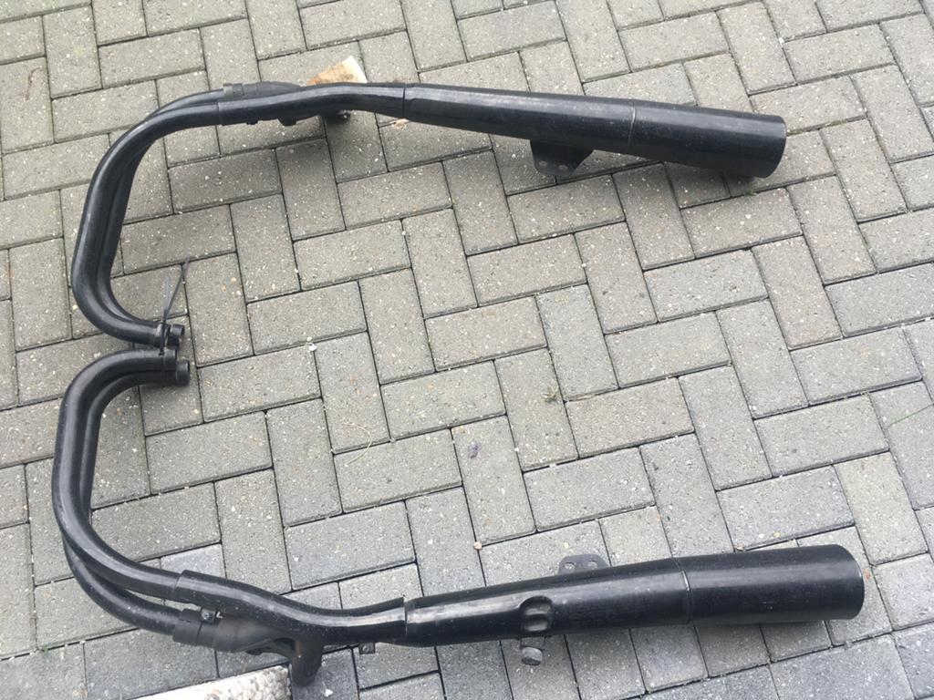 Gpz 1100 uitlaat systeem orgineel black chrome, Motoren, Ophalen, Nieuw