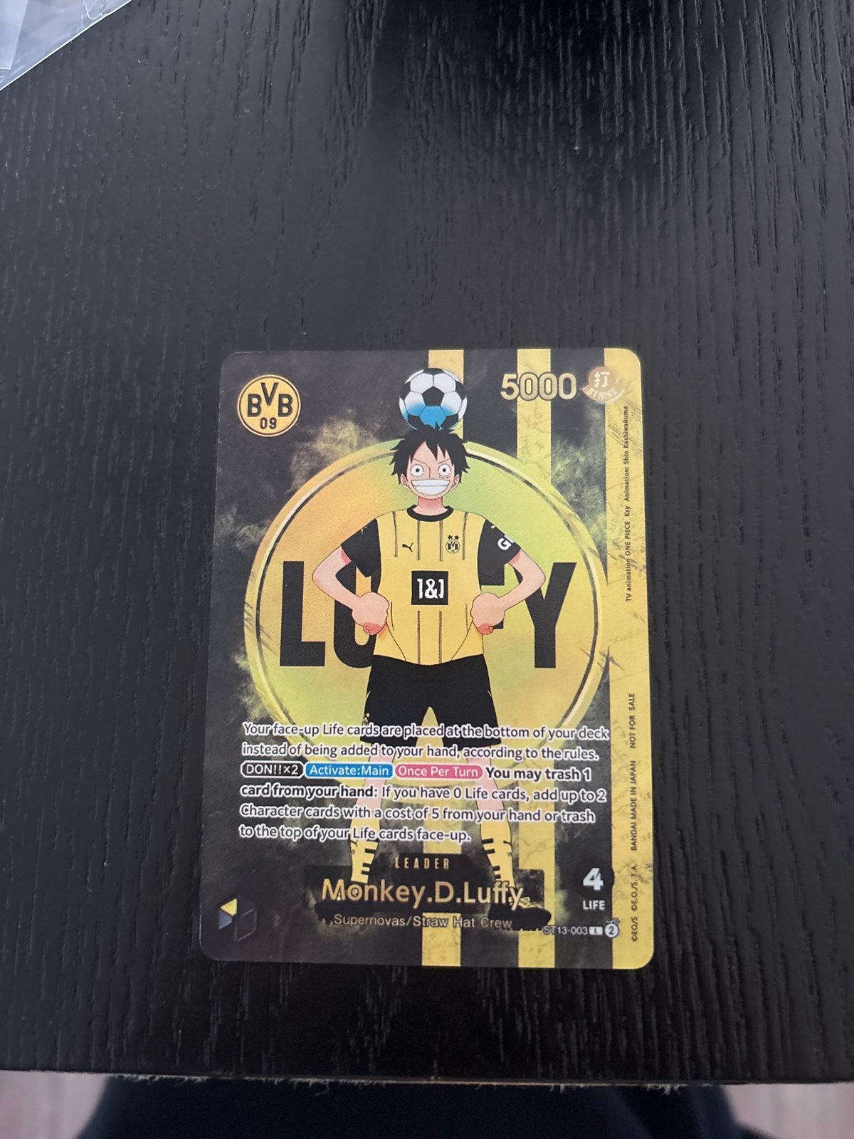 BVB Monkey D. Luffy One Piece Kaart - Voetbal Crossover, Verzamelen, Sportartikelen en Voetbal, Ophalen of Verzenden, Zo goed als nieuw
