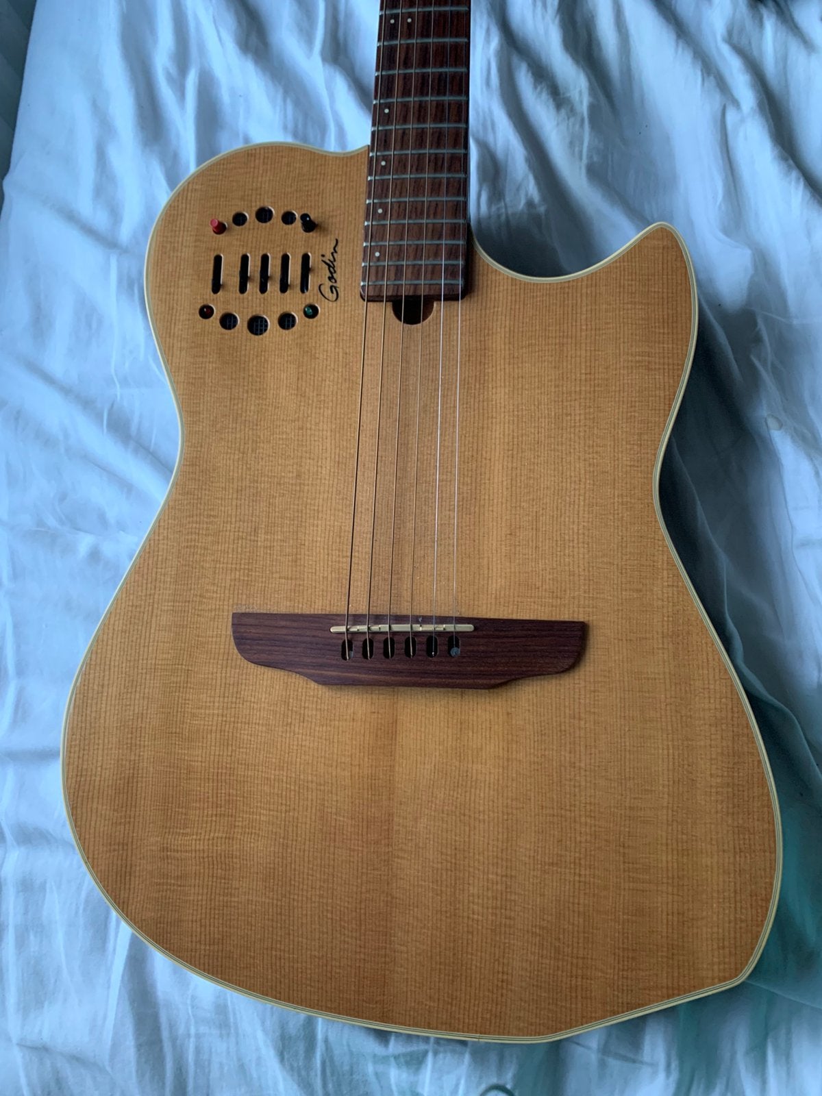 Godin Multiac Steel Duet, Ophalen of Verzenden, Zo goed als nieuw, Western- of Steelstringgitaar