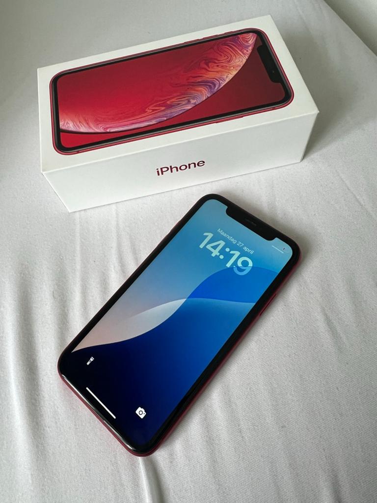 iPhone XR ROOD - Batterijconditie 80%, Telecommunicatie, Mobiele telefoons | Apple iPhone, 80 %, Gebruikt, IPhone XR, Ophalen of Verzenden
