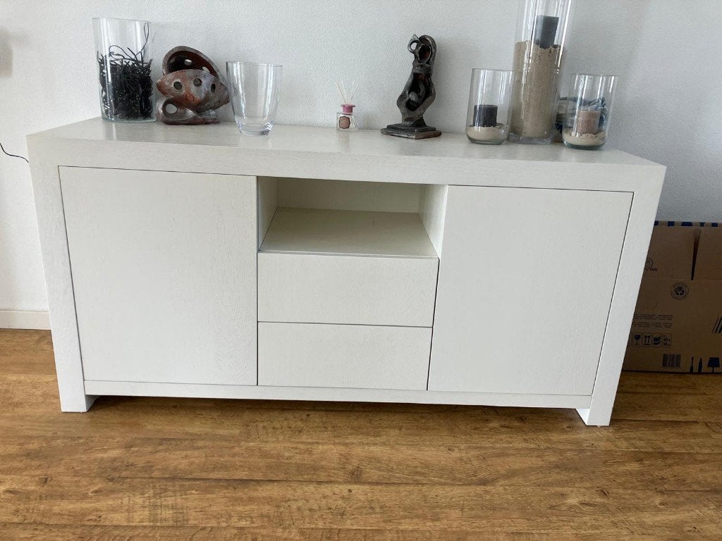 Dressoir wit, Huis en Inrichting, Kasten | Dressoirs, Ophalen, Overige materialen, Gebruikt, Met deur(en)