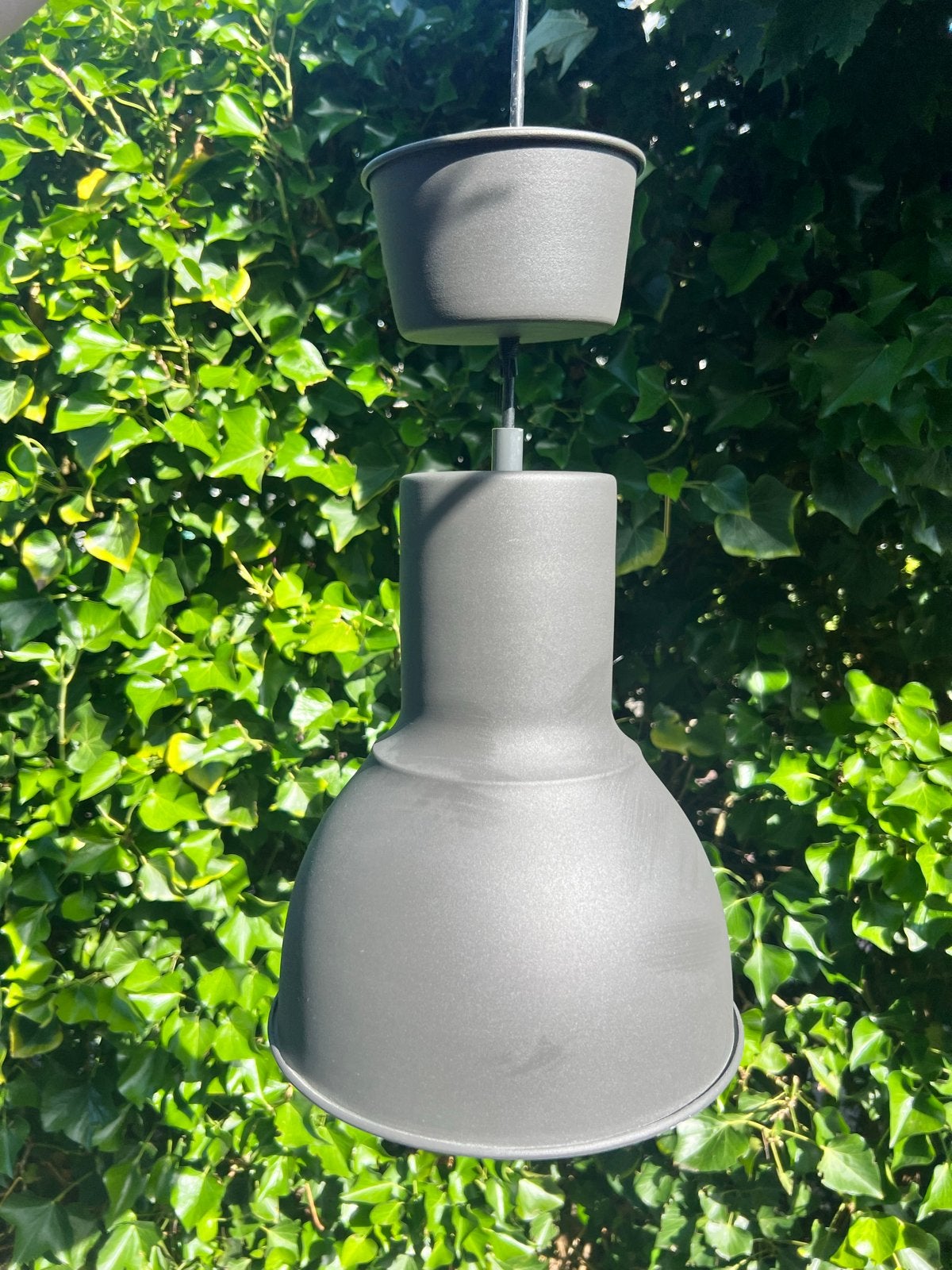 IKEA Hektar Industriële Hanglamp - Grijs, Ophalen of Verzenden, Gebruikt, Metaal