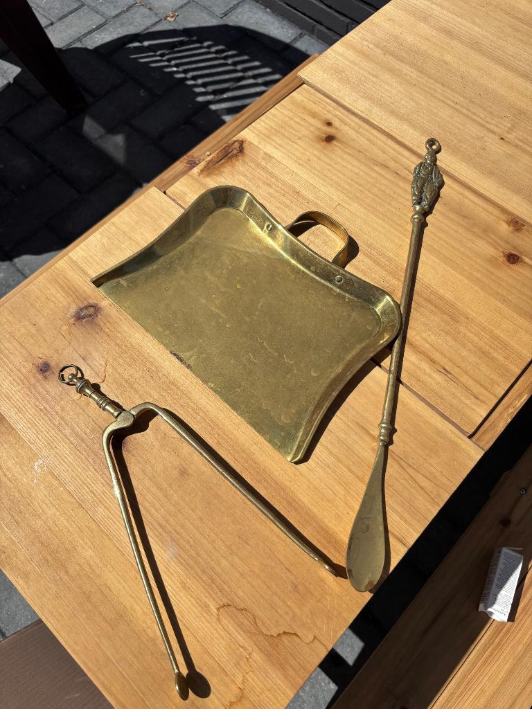 Koperen haard set antiek, Antiek en Kunst, Ophalen of Verzenden, Koper