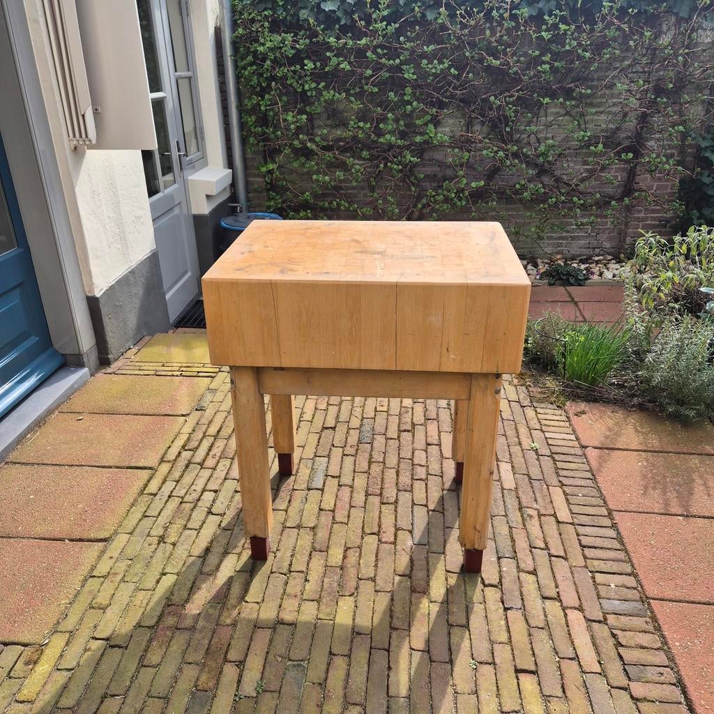 Authentiek slagers hakblok - 80x60xH95, Ophalen