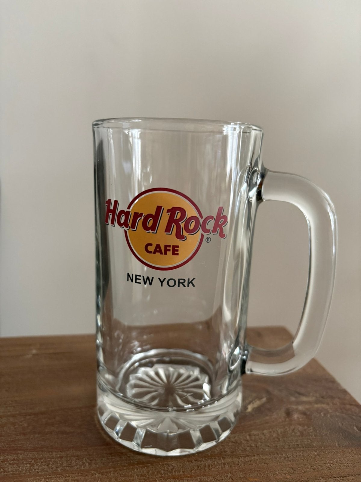 * Hard Rock Cafe New York Glass Pint Stein met Handvat, Ophalen of Verzenden, Zo goed als nieuw, Bierglas