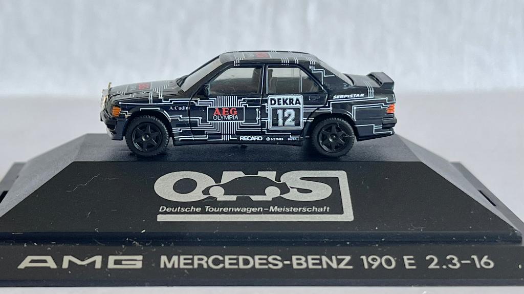 Herpa 3514: AMG Mercedes-Benz 190E 2.3-16 / A. Cudini, Ophalen of Verzenden, Zo goed als nieuw, Auto, Herpa