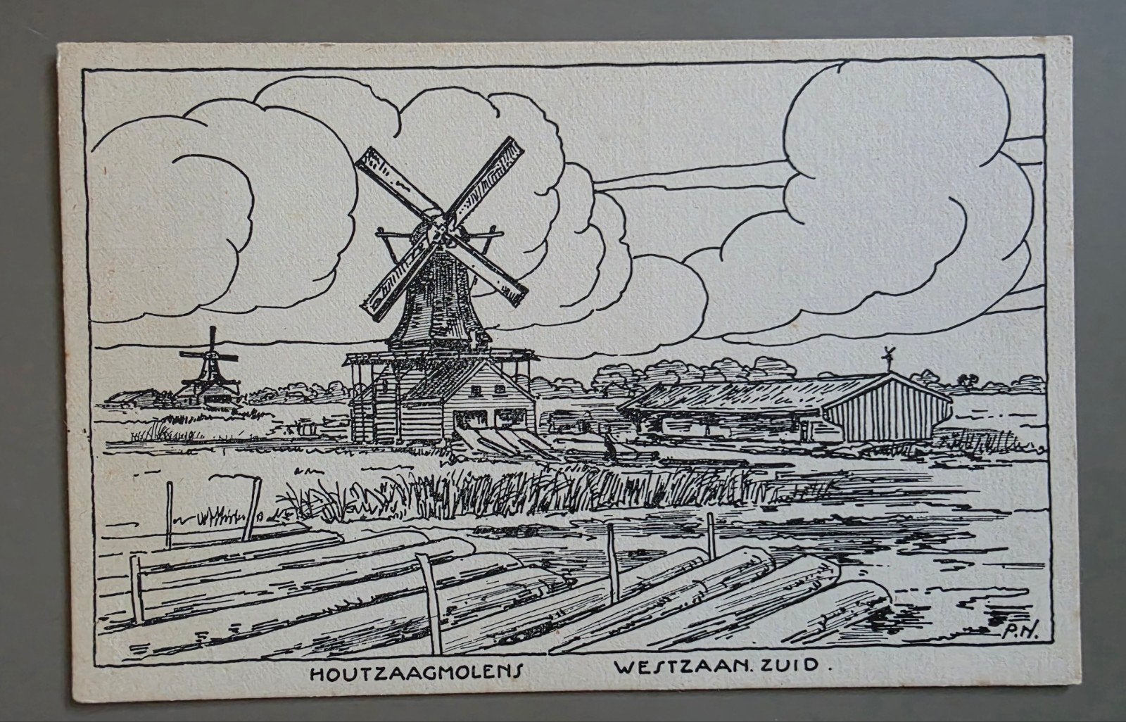 122) PRENTBRIEFKAART HOUTZAAGMOLENS WESTZAAN ZUID, Verzenden, Ongelopen, Noord-Holland