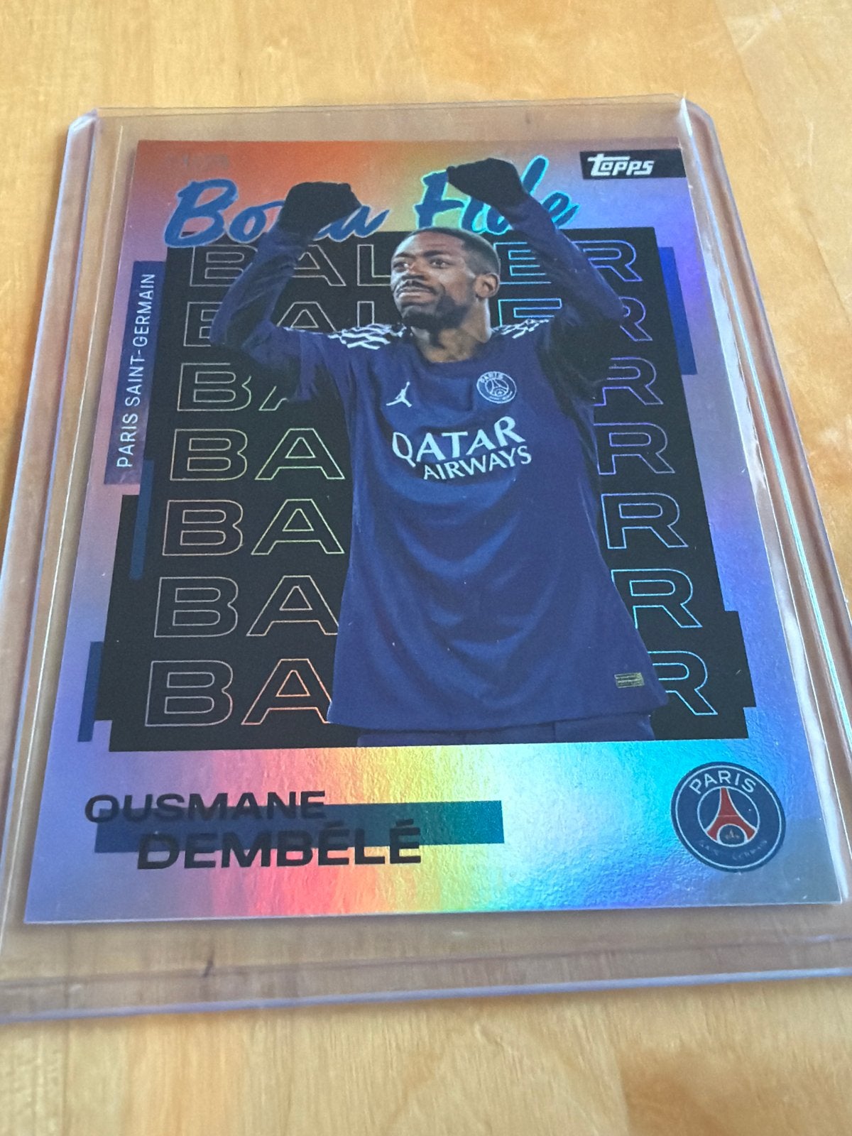 Ousmane Dembélé Topps Paris Saint-Germain Voetbalkaart, Ophalen of Verzenden, Zo goed als nieuw, Buitenlandse clubs, Spelerskaart