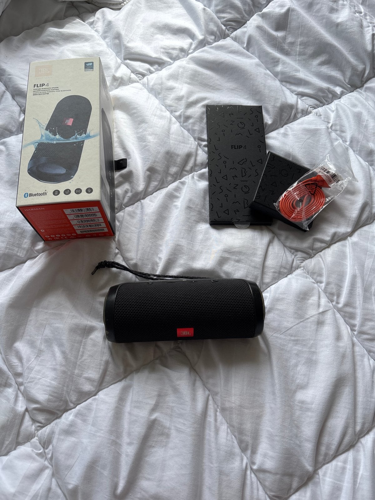 JBL Flip 4 Draagbare Bluetooth Speaker Zwart, JBL, Ophalen of Verzenden, Zo goed als nieuw, Draagbare speaker
