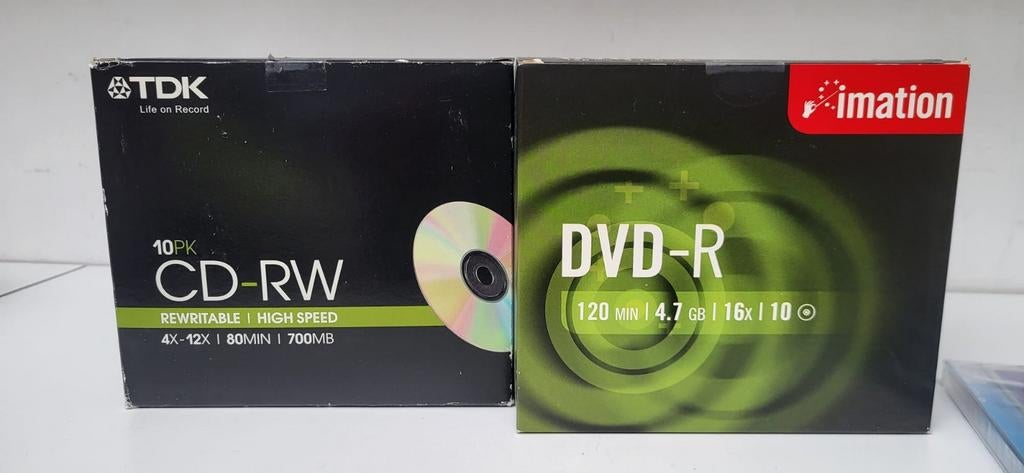 NIEUW TDK CD-RW, Imation DVD-R en Verbatim CD-R schijven, Herschrijfbaar, Nieuw, Ophalen of Verzenden, TDK, Imation, Verbatim