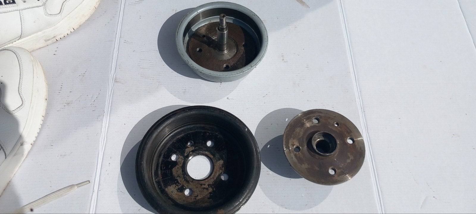 Vespa V50 remtrommel set voor dichte velg, Fietsen en Brommers, Ophalen of Verzenden, Gebruikt, Overige typen, Vespa