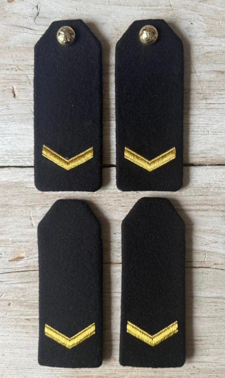 Korps Mariniers 2 Setje Rangen MARN1, Verzamelen, Verzenden, Marine, Nederland, Embleem of Badge