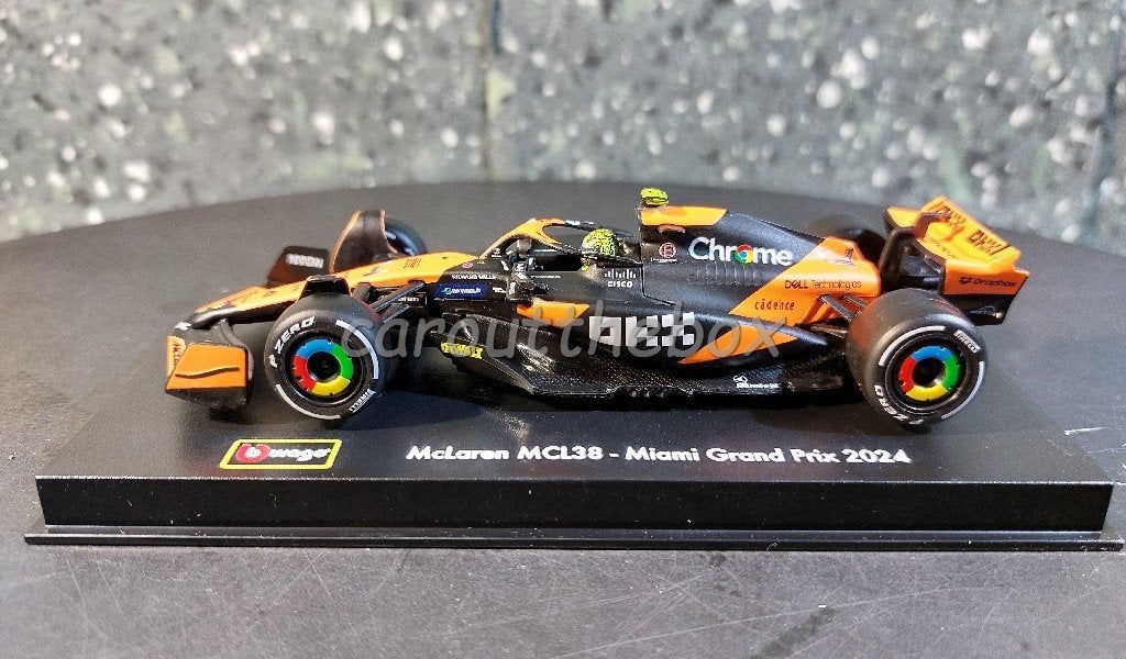 McLaren F1 MCL38 #4 NORRIS 2024 1:43 Bburago B162, Hobby en Vrije tijd, Modelauto's | 1:43, Verzenden, Nieuw, Auto, Overige merken