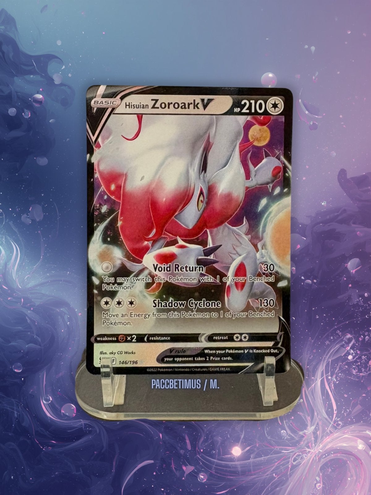 Hisuian Zoroark V Pokémon kaart (146/196), Ophalen of Verzenden, Zo goed als nieuw, Losse kaart