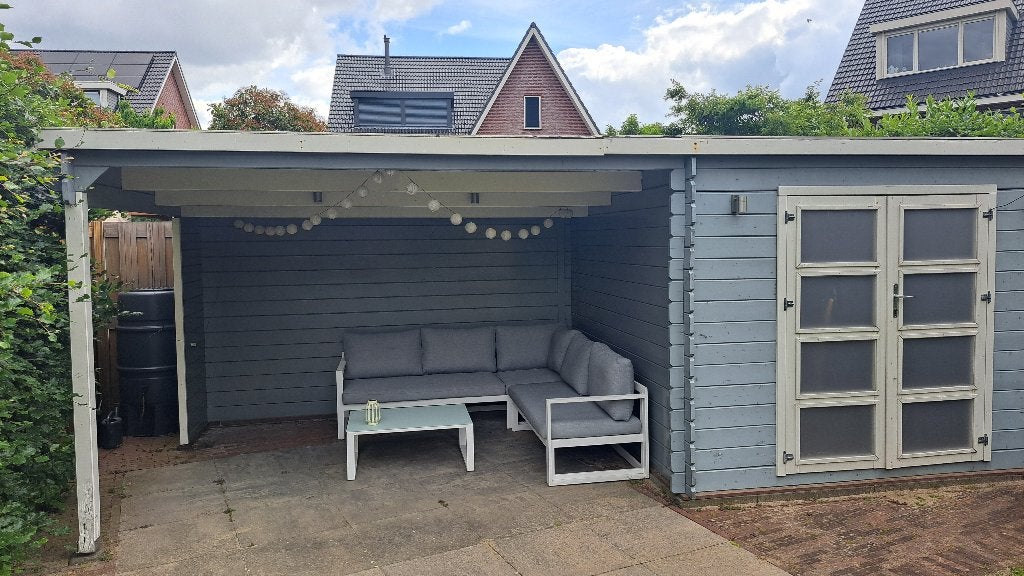 Outdoor Life Novia 272 Plus Tuinhuis met Overkapping, Ophalen, Gebruikt, Tuinhuis, 250 tot 500 cm