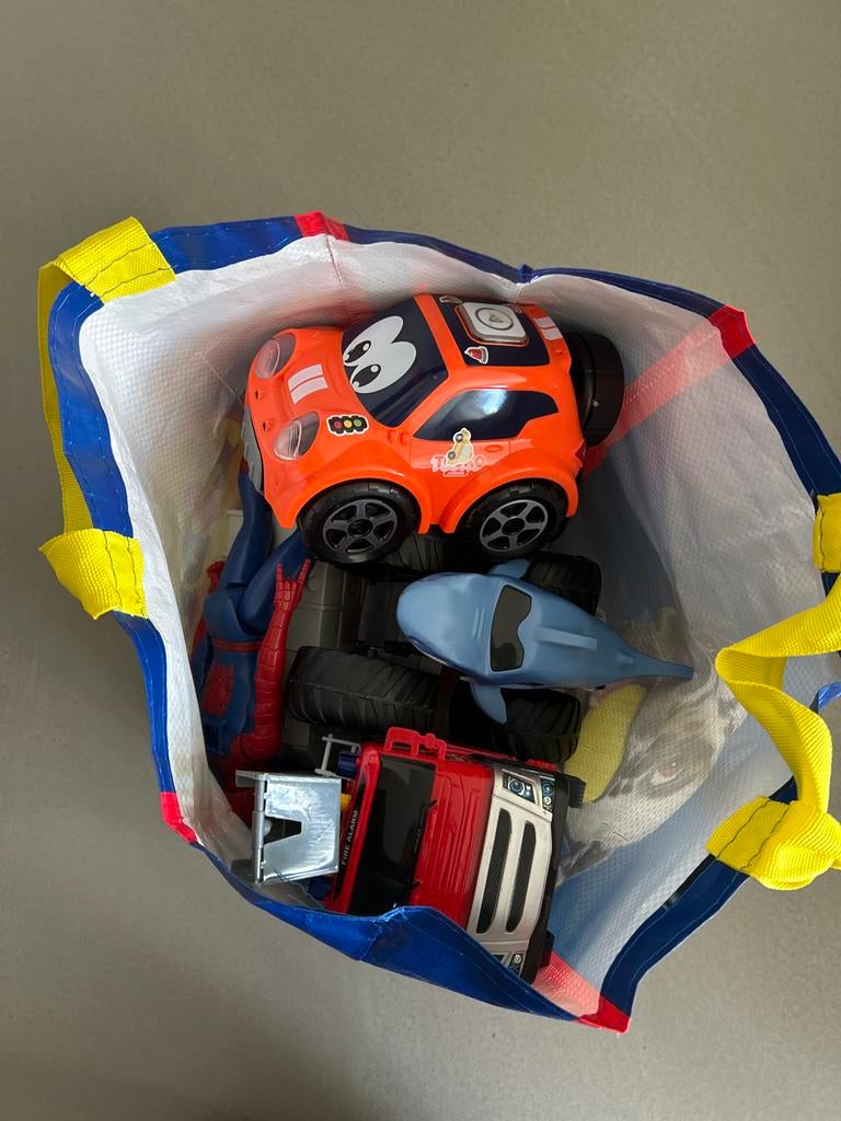 Speelgoedpakket: Auto's, Spiderman en Haai, Ophalen, Gebruikt, Jongen of Meisje