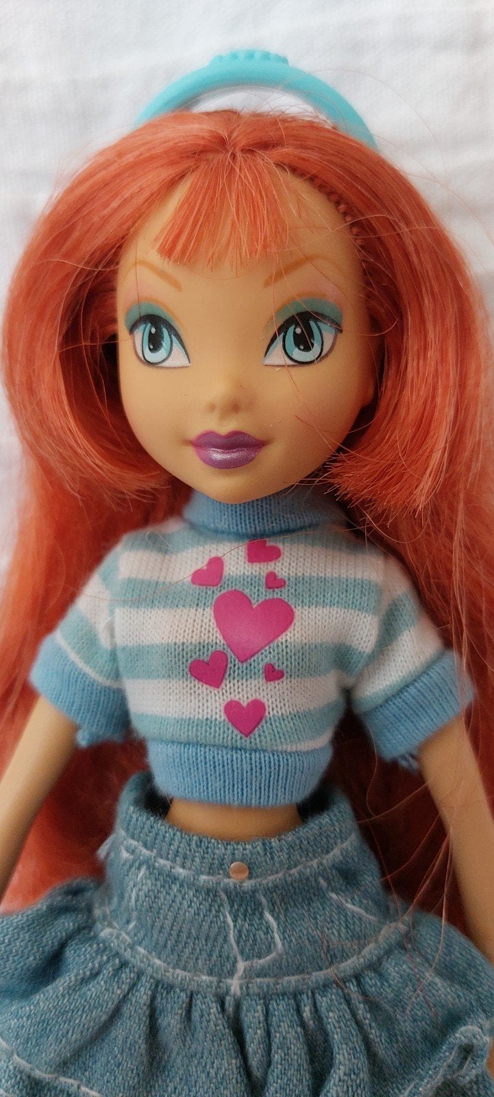 winx barbie doll bloom school girl, Ophalen of Verzenden, Zo goed als nieuw, Pop