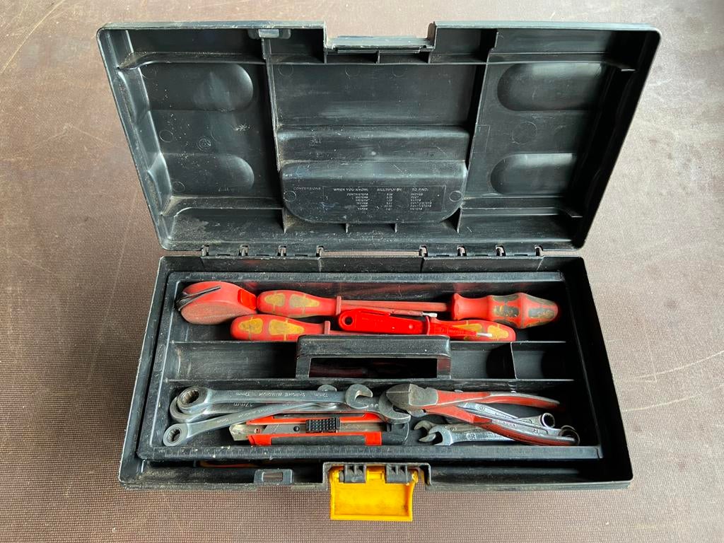 Toffe gereedschapset in gereedschapsbox, Ophalen of Verzenden, Gebruikt
